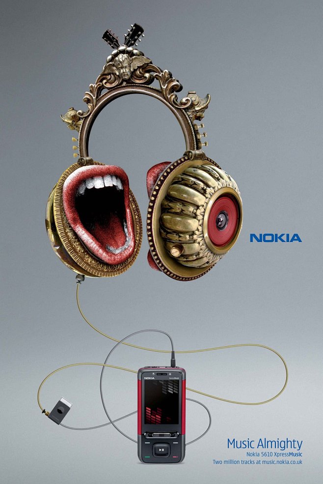 诺基亚音乐手机平面广告设计大赛 让旋律在视觉中跃动